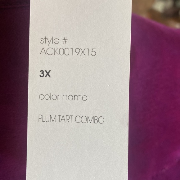 ADYSON PARKER TIE DYE PLUM TART COMBO BELTED DRESS 3X NEW - Picture 7 of 11